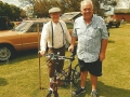 George and Derek with Moulton Bicycle