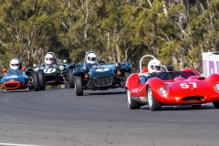 Barry-Bates-in-the-Thompson-Ford-leads-John-Barram-in-Lotus-Seven-Don-Thallon-MRC-F-junior-and-Warwick-Mcbean-in-the-Nota-Tace