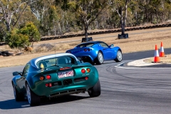 Clive and Rob rounding the corner