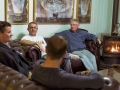 Lads relaxing in front of the fire